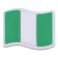 Nigerian flag PVC shoe charm accessory for clogs with a green and white wave design - Nigeria Wave Flag Style (02)