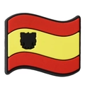 Ciondolo bandiera spagnola ondulata in PVC morbido per decorazioni fai-da-te - Stile Bandiera Spagna (03)