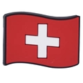 Swiss flag PVC patch badge with a wavy edge for DIY bags and phone cases accessory - Switzerland Flag Style (08)