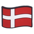 Cartoon Denmark flag PVC shoe charm with red base and white cross for DIY accessories - Denmark Flag Style (09)