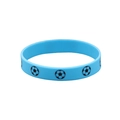Hemelblauwe siliconen voetbalarmband met zwart-witte voetbalpatronen voor fans - Hemelsblauw