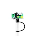 Soccer player silhouette silicone straw topper cap for 10mm drinking straws - Player Silhouette Style(XGM323-06)