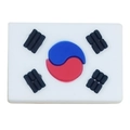 South Korea flag charm in soft PVC material for DIY phone cases and clog shoe decoration - South Korea Rectangular Style (19)