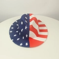 Klassieke fedora hoed met Amerikaans vlagpatroon in rood wit blauw met sterren en strepen - M(56-58cm) / Vlag print