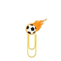 Clip creativo de fútbol con decoración de llama PVC naranja en marcapáginas amarillo - Estilo de Llama de Fútbol (534-11)