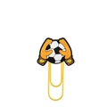 Marcapáginas de clip con diseño de guante de portero de fútbol en color amarillo brillante - Estilo Guantes de Portero (534-06)