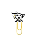 Clip creativo de futbolista con signo Goal y marcador de metal amarillo para oficina - Estilo Hombre de Fútbol Gol (534-05)