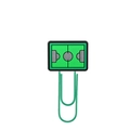 Creative soccer field paper clip bookmark in green and black for office and school - Soccer Field Style (169-21)