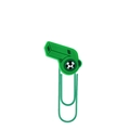 Green football whistle paper clip creative soccer themed bookmark for office and school supplies - Soccer Whistle Style (583-15)