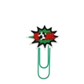 Green metal football paperclip with goal text and soccer ball decorative top - Goal Bubble Slogan Style (583-08)