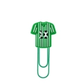 Soccer jersey paperclip in green and white stripes with number 10 for office use - Soccer Jersey No. 10 Style (587-07)