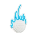 Accessorio per scarpe pallavolo con fiamma blu in morbido PVC per zoccoli sportivi - Pallavolo con Fiamme (MQ161-04)