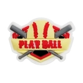 Ciondolo per scarpe in PVC a tema baseball con mazze e scritta Play Ball per sabot - Baseball PLAY BALL (MQ161-16)