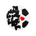 Charm per scarpe calcio con cuore rosso e scritta 'I'll always be your biggest fan' - Il Più Grande Fan del Calcio (MQ161-10)