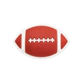 Accessorio per scarpe in PVC stile football americano rosso e bianco per sabot - Football Americano Rosso e Bianco (MQ161-20)