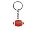 Miniature American football keychain with red and white soft PVC textured finish - Red American Football(YSK161-20)