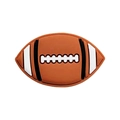Ciondolo per scarpe a forma di football americano in PVC marrone per zoccoli - Football Americano Classico (MQ161-21)