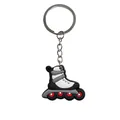 Miniature roller skate keychain made of soft PVC in black, white, and red athletic style - Single Roller Skate(YSK161-22)