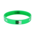Green silicone sports bracelet featuring the Algeria flag and white ALGERIA text - 26 Algeria