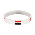 White silicone Egypt national team flag bracelet for World Cup sports fans - 27 Egypt