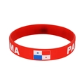 Red silicone Panama flag sport wristband for the 2026 World Cup soccer events - 29 Panama
