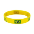 Official Brazil national team silicone bracelet in yellow with green logo for World Cup 2026 - 6 Brazil