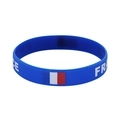 Blue silicone World Cup bracelet featuring France flag and white France lettering - 1 France