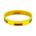 Yellow Colombia World Cup silicone wristband with national flag design for sports fans - 16 Colombia