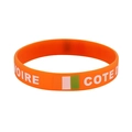 Orange silicone Côte d'Ivoire national team wristband for 2026 World Cup sport fans - 30 Ivory Coast