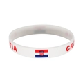 White silicone sports bracelet featuring Croatia flag and Croatia text for football fans - 15 Croatia