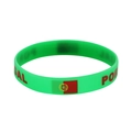 Green silicone sports bracelet with Portugal flag and text for the 2026 World Cup - 5 Portugal