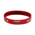 Venezuela silicone national team sports wristband with flag design in vibrant red - Venezuela