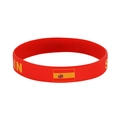Spain national flag silicone sports bracelet in red with yellow Spain text for World Cup - 2 Spain