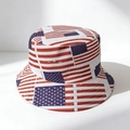 Reversible 2026 World Cup bucket hat with American flag print for sports fans - Red White Blue USA Stars and Stripes Full Print Style