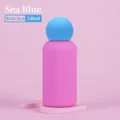 Minimalist 350ml stainless steel water bottle in rose red with blue spherical cap - Rose Red Body with Sky Blue Ball Lid