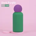 350ml seaweed green stainless steel vacuum flask with purple ball cap and matte finish - Algae Green Body with Deep Purple Ball Lid