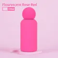 350ml fluorescent rose red stainless steel water bottle with round lid and matte finish - Fluorescent Rose Red