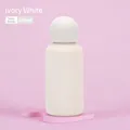 350ml ivory white stainless steel water bottle with a round cap on a pink heart base - Ivory
