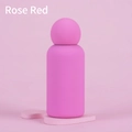 Matte rose red 350ml stainless steel insulated bottle with creative round ball lid - Rose Red