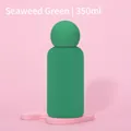 350ml seaweed green 316 stainless steel vacuum flask with matte finish for kids - Seaweed Green