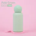 Light green 350ml stainless steel vacuum flask with creative round ball lid design - Pale Green