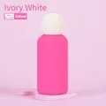 350ml stainless steel water bottle in neon rose with ivory white spherical lid - Neon Rose Red Body with Ivory White Ball Lid
