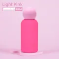 350ml stainless steel water bottle in neon rose red with a light pink round cap - Neon Rose Red Body with Light Pink Ball Lid