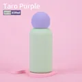 350ml stainless steel insulated water bottle with light green body and purple sphere cap - Light Green Body with Taro Purple Ball Lid