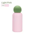 350ml stainless steel water bottle in light pink with army green ball-shaped lid - Light Pink Body with Army Green Ball Lid