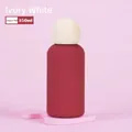 Minimalist 350ml stainless steel vacuum flask in Angola red with ivory white lid - Angola Red Body with Ivory White Ball Lid