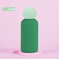 Cute 350ml stainless steel thermos in seaweed green with a round matte cap - Algae Green Body with Light Green Ball Lid