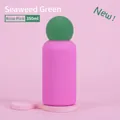 350ml 316 stainless steel insulated water bottle in rose red and seaweed green - Rose Red Body with Algae Green Ball Lid
