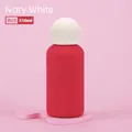 Red 350ml stainless steel insulated water bottle with ivory white cap for kids - Red Body with Ivory White Ball Lid