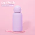 Pastel purple 350ml stainless steel insulated water bottle with spherical cap and matte finish - Lavender